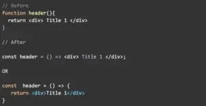 Enforce arrow function usage.